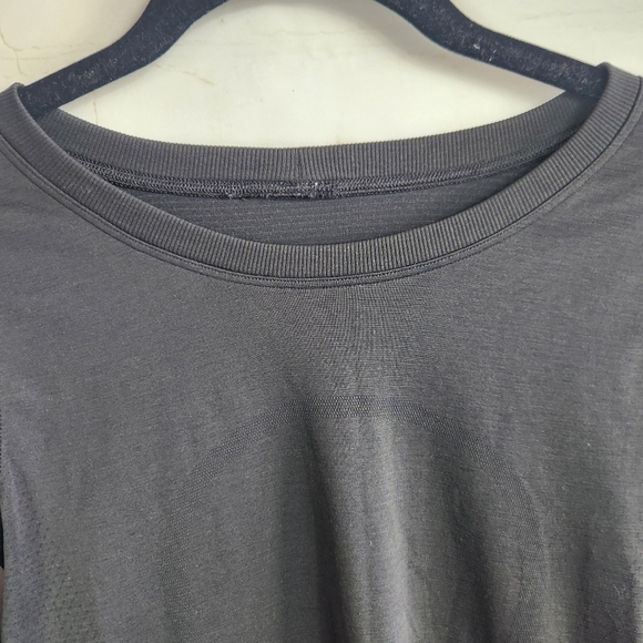 Lululemon Swiftly Tech Casual Athletic Long Sleeve Hip Length Shirt Top Black 6 - Picture 4 of 10